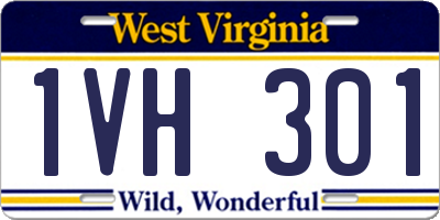 WV license plate 1VH301