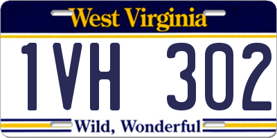 WV license plate 1VH302