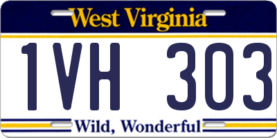 WV license plate 1VH303