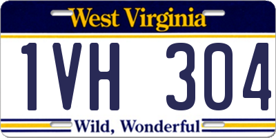 WV license plate 1VH304
