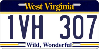 WV license plate 1VH307