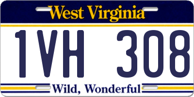 WV license plate 1VH308