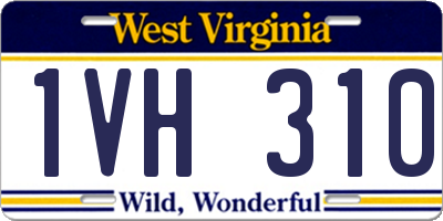 WV license plate 1VH310