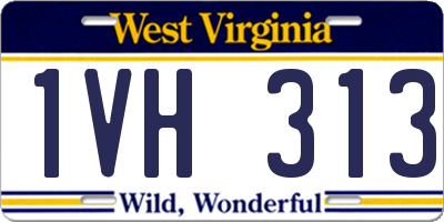 WV license plate 1VH313
