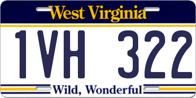 WV license plate 1VH322