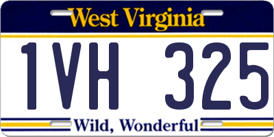 WV license plate 1VH325