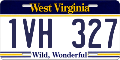 WV license plate 1VH327