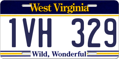 WV license plate 1VH329