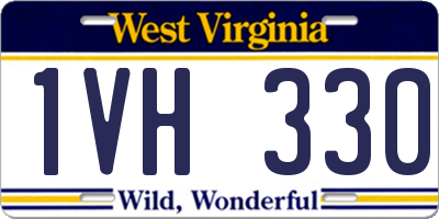 WV license plate 1VH330