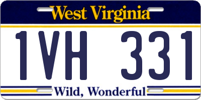 WV license plate 1VH331
