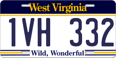 WV license plate 1VH332