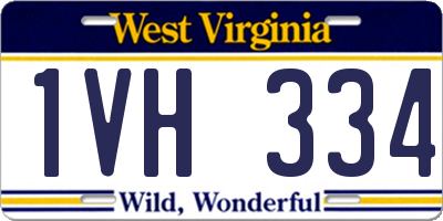 WV license plate 1VH334