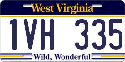WV license plate 1VH335