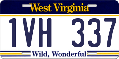 WV license plate 1VH337