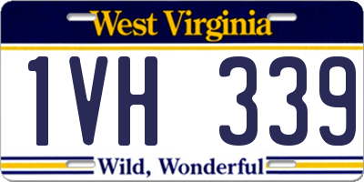 WV license plate 1VH339