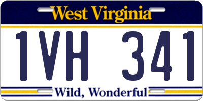 WV license plate 1VH341