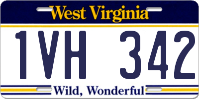 WV license plate 1VH342