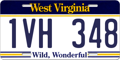 WV license plate 1VH348