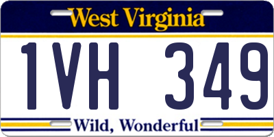 WV license plate 1VH349