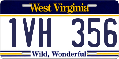 WV license plate 1VH356