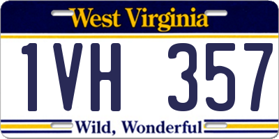 WV license plate 1VH357