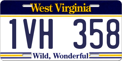 WV license plate 1VH358
