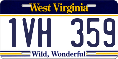 WV license plate 1VH359