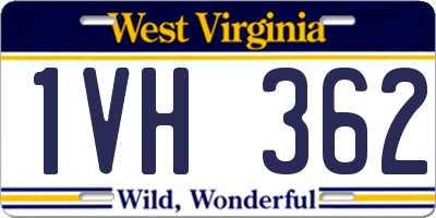WV license plate 1VH362