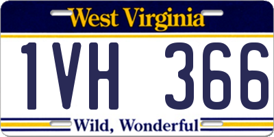 WV license plate 1VH366