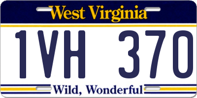 WV license plate 1VH370
