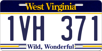 WV license plate 1VH371