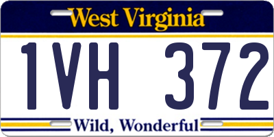 WV license plate 1VH372