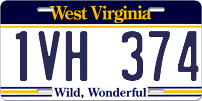 WV license plate 1VH374