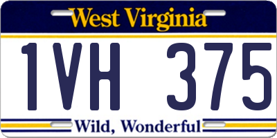 WV license plate 1VH375