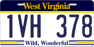 WV license plate 1VH378