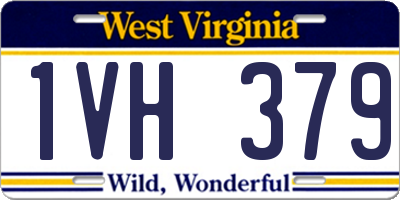 WV license plate 1VH379