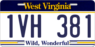 WV license plate 1VH381