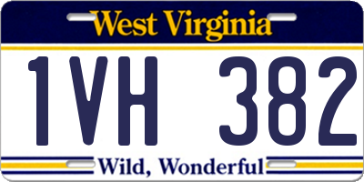 WV license plate 1VH382