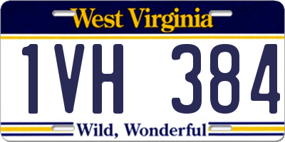 WV license plate 1VH384