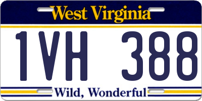 WV license plate 1VH388