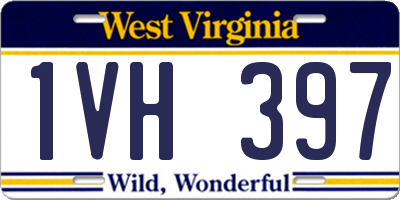 WV license plate 1VH397