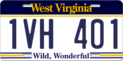 WV license plate 1VH401