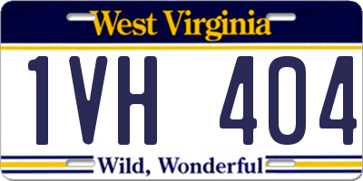 WV license plate 1VH404