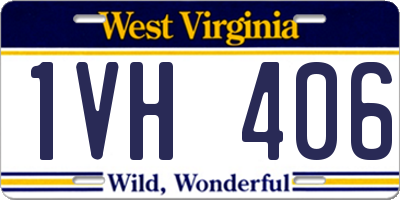 WV license plate 1VH406