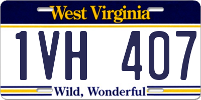 WV license plate 1VH407