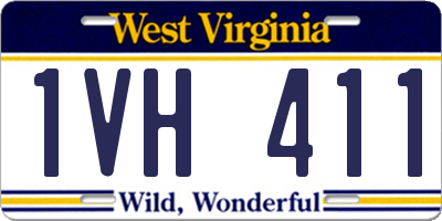 WV license plate 1VH411