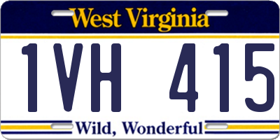 WV license plate 1VH415