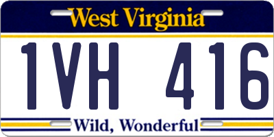 WV license plate 1VH416