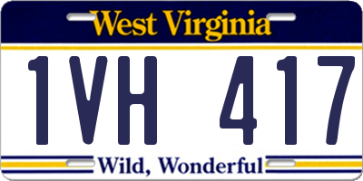 WV license plate 1VH417