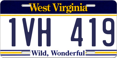 WV license plate 1VH419